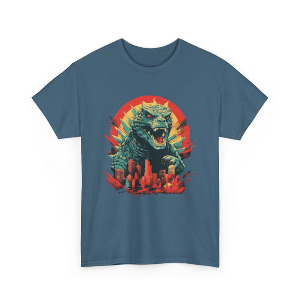 Godzilla Inspired Japanese Style T-shirt, Cute Graphic Tee, Unisex Cotton Top, Kaiju Lover Gift, Asian Pop Culture Shirt