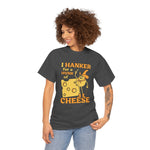Hanker for a Hunk of Cheese Retro TV commercial Tee, Vintage Unisex T-Shirt, Funny Graphic Shirt, Foodie Gift, 70s Nostalgia Apparel