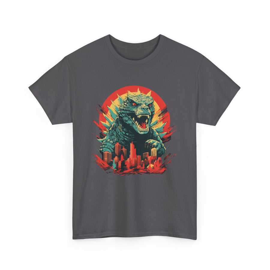 Godzilla Inspired Japanese Style T-shirt, Cute Graphic Tee, Unisex Cotton Top, Kaiju Lover Gift, Asian Pop Culture Shirt