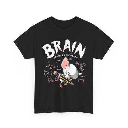 Pinky and the Brain Mouse Tee, Unisex T-Shirt, Mind Control Graphic Tee, Science Geek Gift, Psychology Shirt