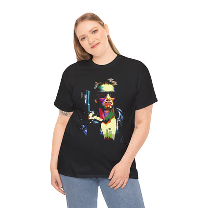 Terminator Movie Art Tee, Arnold Schwartznegger Shirt, Action Film Fan Apparel, Sci-fi Graphic Top, Movie Buff Gift
