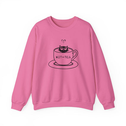 Kitty Sitting in a Tea Cup Kit-Tea Sweatshirt