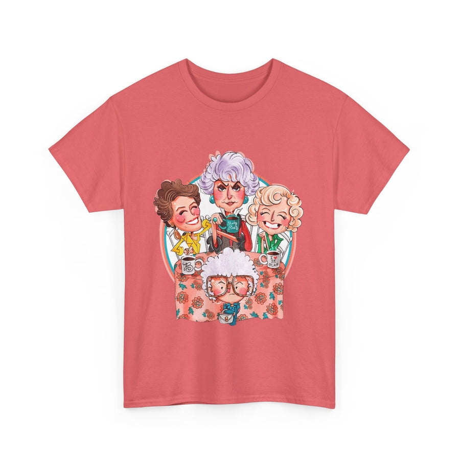 Golden Girls Cartoon Art T-Shirt, Tee, Shirt, Unisex Gift, TV Show Fan Apparel