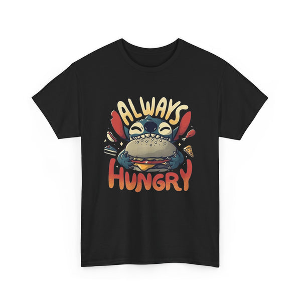Funny Always Hungry Stitch T-Shirt, Food Lover Gift, Humorous Tee, Appetite Shirt, Hangry Top
