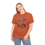 Alien and Big Foot Unisex T-shirt, Sci-Fi Graphic Tee, UFO Lover Shirt, Mythical Creature Top, Extraterrestrial Apparel