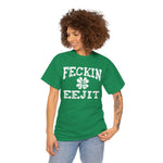 St Patrick's Day Feckin Eejit T-Shirt, Irish Holiday Shirt, Funny Tee, Green Shamrock Top, Irish Pride Apparel