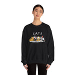 Cat Friends Crewneck Sweatshirt, Funny TV Parody Cartoon Jumper, Cute Cat Lover Gift, Novelty Animal Graphic Pullover, Cozy Winter Sweater