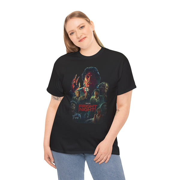Vintage Fright Night Movie Vampires Unisex Tee, 1980's Classic Horror Shirt, Scary Halloween Costume Top, Retro Film Fan Gift, Goth Clothing
