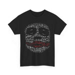 Eerie Joker Tee - Unisex Heavy Cotton T-Shirt for Horror Fans, Halloween Costume, Casual Wear, Gift for Movie Lovers, Unique Design