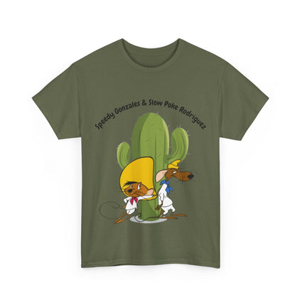 Speedy Gonzales & Slowpoke Rodriguez Tee, Cartoon Duo T-Shirt