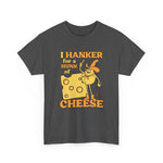 Hanker for a Hunk of Cheese Retro TV commercial Tee, Vintage Unisex T-Shirt, Funny Graphic Shirt, Foodie Gift, 70s Nostalgia Apparel
