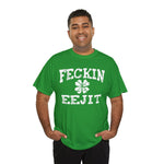 St Patrick's Day Feckin Eejit T-Shirt, Irish Holiday Shirt, Funny Tee, Green Shamrock Top, Irish Pride Apparel