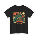 Funny Frog Eating Ramen Tee, Cute Animal Lover Gift, Novelty Unisex Shirt, Japanese Ramen Noodle Lover Top, Green Frog Tee, Foodie Gift